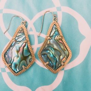 Kendra Scott Alex Gold Drop Earrings in Abalone